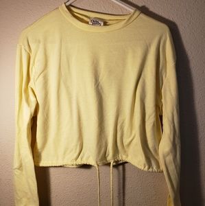 Dirtee laundry juniors cropped long sleeve shirt